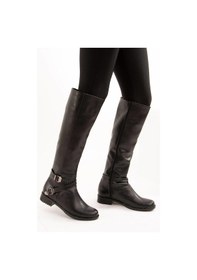 Resim Fox Shoes E726203409 Siyah Cilt Alçak Topuklu Kadın Çizme Siyah Cilt-suni Deri 