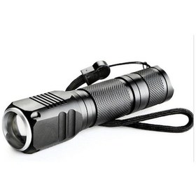 Resim Büro Ev Ofis Hediyesi İçin Şarjlı Lamba 2000lm T6 Led Işıklı Zoomlu El Feneri Gri 