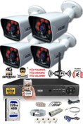 Resim IDS 4 Kameralı Set - 5mp Sony Lensli Fullhd Gece Görüşlü Güvenlik Kamerası Sistemi - 2021-set4-320gb 