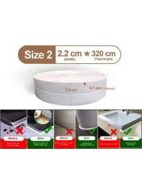 Resim Tamu 3.2m Banyo Küvet Mutfak Lavabo Su Sızdırmaz Bant Su Geçirmez Kenar Bandı Sızdırmazlık Tamir Beyaz 