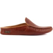 Resim Sail Lakers - Kızıl Kahve Deri Erkek Ev Terliği 110-547-X 