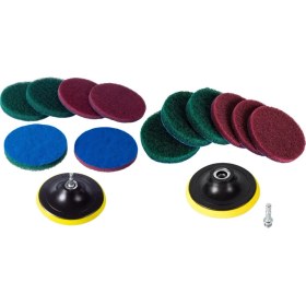 Resim Explosion1 2 Set Matkap Güç Fırçası Kiremit Yatak Yatma Pedleri Temizleme Kiti Ağır Hizmet Evi Temizleme Aracı - 5 Inç ve 4 Inç (Yurt Dışından) 