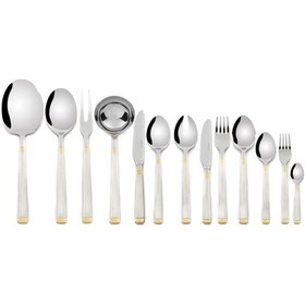Resim Mikasa Moor Gustoso Gold 90 Parça Çatal Kaşık Bıçak Seti Altın 