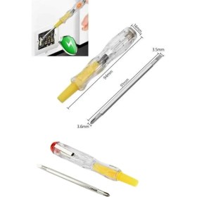 Resim Store Mania Ieg™ Çift Uçlu Kontrol Kalemi Elektrik Test Kalemi Şeffaf 