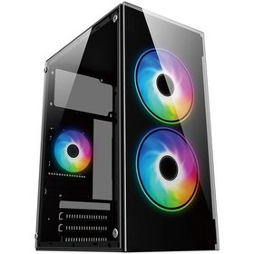 Resim Iromx Btx-b350g 350w 2x12 Cm Rgb Fan Atx 1xusb2.0/1xusb3.0 Siyah Mını Gamıng Kasa 