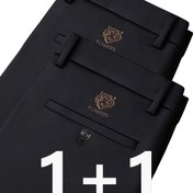 Resim 2 adet Orta Yaşlı ve Yaşlı Formal Giyim için Erkek Wrinkle-Resistant ve Heat-Free İş Elbisesi Pantolon 