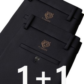 Resim 2 adet Orta Yaşlı ve Yaşlı Formal Giyim için Erkek Wrinkle-Resistant ve Heat-Free İş Elbisesi Pantolon 