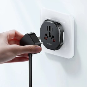 Resim Mcdodo CP-4550 Priz Dönüştürücü - Universal Seyahat Adaptörü - Siyah 