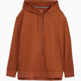 Resim CLOUDSPUN Tam Fermuarlı Kadın Antrenman Kapüşonlu Sweatshirt 