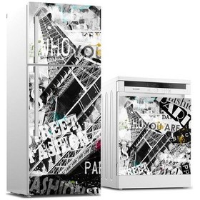 Resim Buzdolabı Ve Bulaşık Makinası Beyaz Eşya Sticker Kaplama Paris Po 