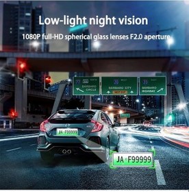 Resim Createtech 1080p Araba Dvr I 3 Kameralı Araç Kaydedici 32gb Dahili 2 Kamera İle 