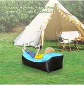 Resim Willowhaven Tek Kişilik Hızlı Şişme Kampet, Çift Katlı Kalın Kumaş, Boyun Desteği, Taşınabilir Şişme Kanepe, Mor Mor 