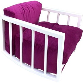 Resim Evimeaksesuar Kendinden Sallanan Tamamı Ağaç Koltuk Beyaz Lake 