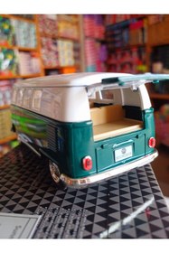 Resim OYUNCAKSAHİLİ Volkswagen Çekbırak 1962 Model Lisans Minibüs Vosvos Bus Klasik Koleksiyon Microbüs Yeşil 