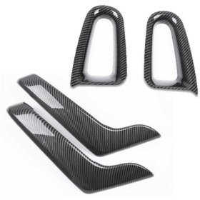 Resim OLED GARAJ Mercedes A Serisi 2019+ İçin Uyumlu W177 İç Kapı Kolu ve Kolçak Kaplama Karbon Kaplama 