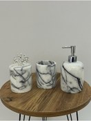 Resim ATAY MERMER TASARIM Leylak Mermer Banyo Seti 3 Lü 