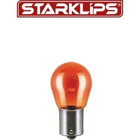 Resim Ampul Sinyal 93 Tek Duy Düz Tırnak Sarı 12v 21w Wolfram 5 Adet 