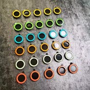 Resim 6 adet/2 Set for iphone 16/15/14/13/12 Pro Max Plus için Luminous Kamera Lens Koruyucu, Glitter Kamera Koruyucu Film, 360° Tam Koruma Luminous Halka, Cam Ana Malzeme 