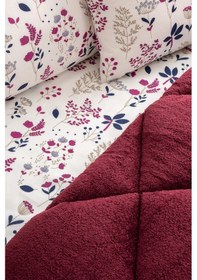 Resim Morena Çift Kişilik Wellsoft Yorgan Uyku Seti Bordo 