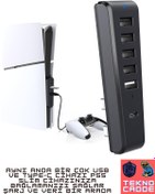 Resim Beboncool PG-P5S026 Ps5 Slim Disk/ps5 Slim Dijital 6in1 USB Type-C Hub Çoklayıcı 