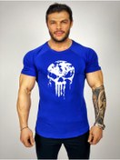 Resim Black İstanbul Kurukafa Baskılı Fitness Tshirt 