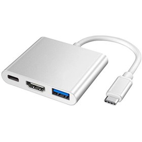 Resim 3in1 100W PD USB 3.0 4K HDMI Çıkışlı Type-C to HDMI Hub Port Adaptör 