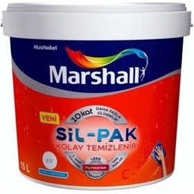 Resim Marshall Sil-Pak Silikonlu Iç Cephe Boyası 15 Litre 