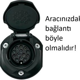 Resim Karavan/römork Elektrik Bağlantısı Adaptörü: 13 Pin'den 7 Pin'e Dönüştürücü 