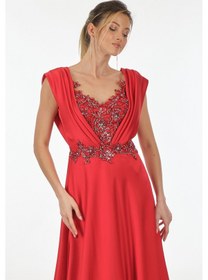 Resim Vıva D'or Abiye Taşlı Kırmızı Kadın Elbise 2318116 001 