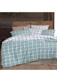 Resim Mayon King Size Battal Boy %100 Pamuk Flanel Pazen Nevresim Takımı Mavi MAVI 