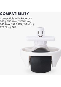 Resim Roborock S6 / S7 Serisi Uyumlu Robot Yedek Ön Tekerlek S65, S55 Max, S7 Max, T7s Plus, G10 