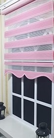 Resim StorBurada Pliseli Zebra Stor Perde Pembe Etek Dilimli ST 019 Pembe 90 x 200 