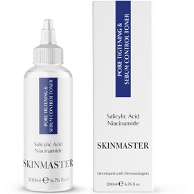 Resim SkinMaster Gözenek Sıkılaştırıcı, Akne ve Siyah Nokta Karşıtı, Sebum Dengeleyici Tonik ( BHA %2 + Niacinamide) 