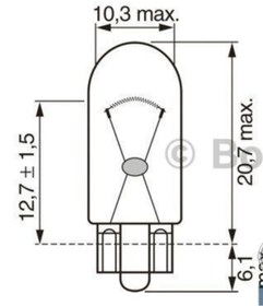 Resim Bosch Bos-1987302821 - 1987302205 Ampul Eco 12v W16w Stop Dip... 