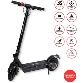 Resim X9 Elektrikli Scooter - Çıkartılabilir Bataryalı 850W Katlanabilir Scooter 