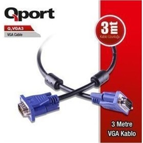 Resim Qport Q-vga3 15pın Fıltrelı 3mt Vga Kablo-134921 