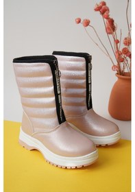 Resim Garantili D078 Günlük Ortopedik Kız Çocuk Soğuk Geçirmez Bot Pudra 