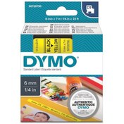 Resim DYMO D1 Yedek Şerit Sarı\u002FSiyah 6mm x 7mt (43618) 