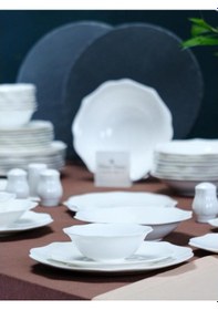 Resim Maxx Doria Pure Star 12 Kişilik 60 Parça Yemek Takımı Pa2075 Beyaz 