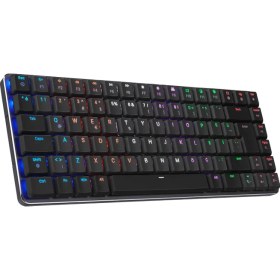Resim Rampage W-GRANITE Siyah/Gri Low Profile BLUE SWITCH Q RGB 2,4 ghz+ BT Mekanik Gaming Oyuncu Klavye 