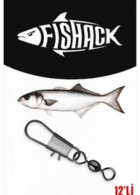Resim Fishack Paslanmaz Klipsli Fırdöndü Füme No: 3 12'li 