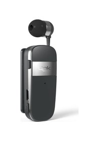 Resim Linktech V77 Makaralı Titreşimli Siyah Bluetooth Silikonlu Kulaklık 