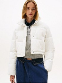 Resim Tommy Hilfiger Tjw Kadife Şişme Kadın Beyaz Ceket Dw0dw21658ybh Beyaz 