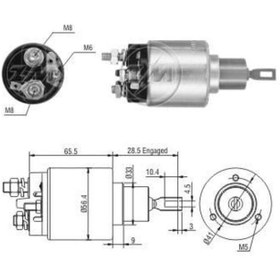 Resim ZM 12v Marş Otomatiği Bosch Tipi Kmm M6 Sağ Bmw-fıat Marea-ford Escort/fıesta-mercedes-opel Astra 