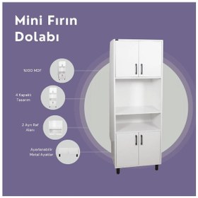 Resim Beyaz Mini Fırın Dolabı 