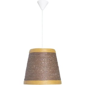 Resim Koyu Kahverengi Ip Sargı, Çocuk Odası ve Bahçe Için Şık Sarkıt Avize 