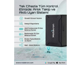 Resim Mobikron MK-500-1 Motosiklet Gps Takip Cihazı 2026 - Mıknatıslı Kablosuz Akü Bitirmez 24 Ay Hat Dahil Şarjlı 