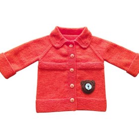 Resim Kırmızı Bebek Hırkası Kırmızı 