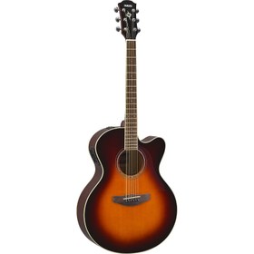 Resim Yamaha CPX600 Medium Jumbo Elektro Akustik Gitar (Old Violin Sunburst) 