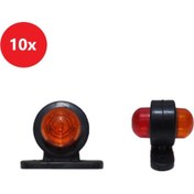 Resim hilalshops Mini Takoz Lamba 6 Ledli 10 Adet (sarı-kırmızı) 